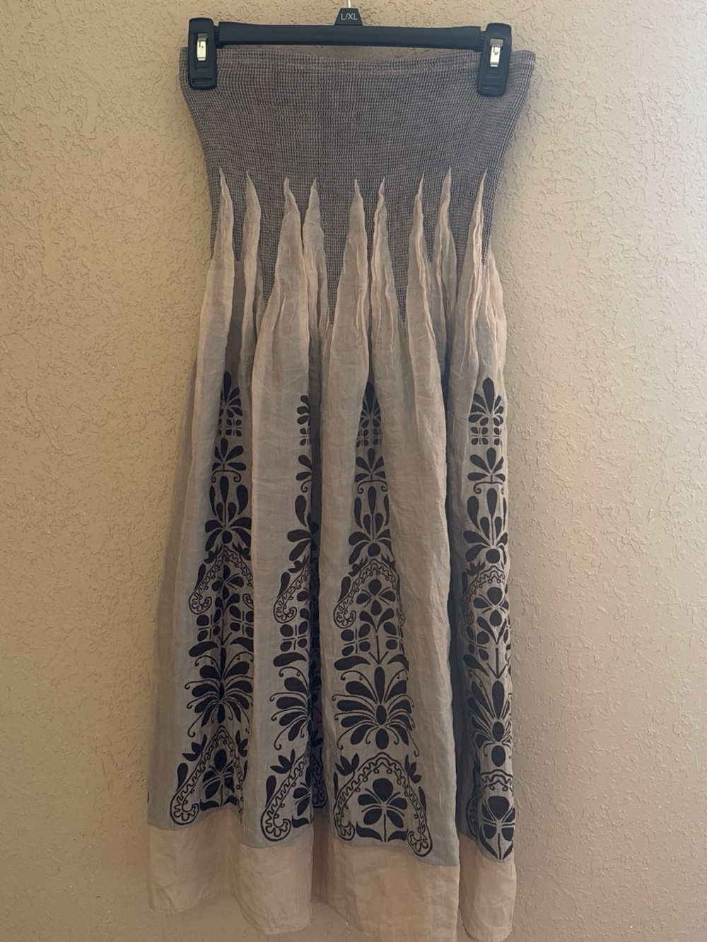 Lapis Boho beige maxi skirt